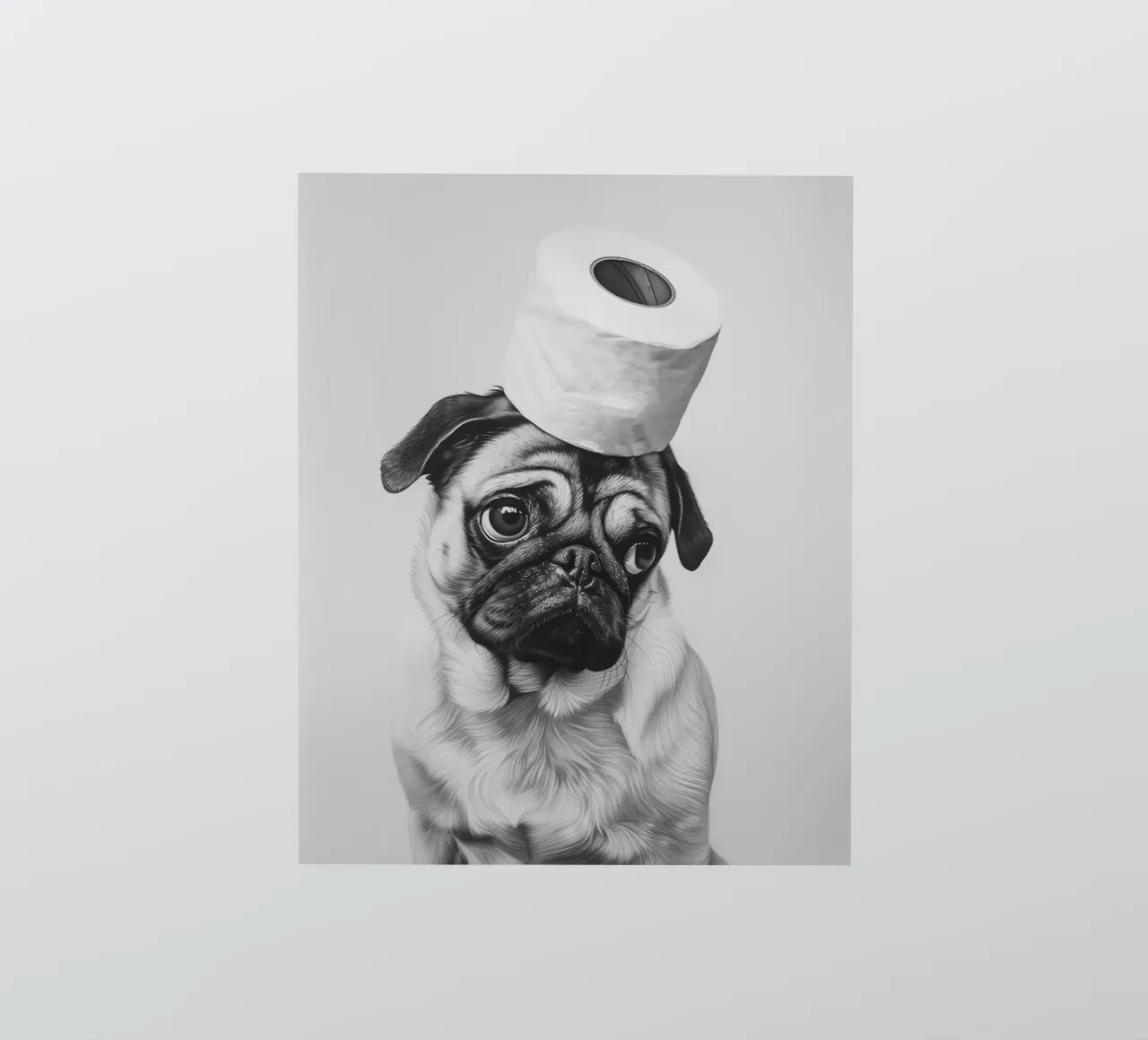Pug Poster Bathroom sticker by animals_studio