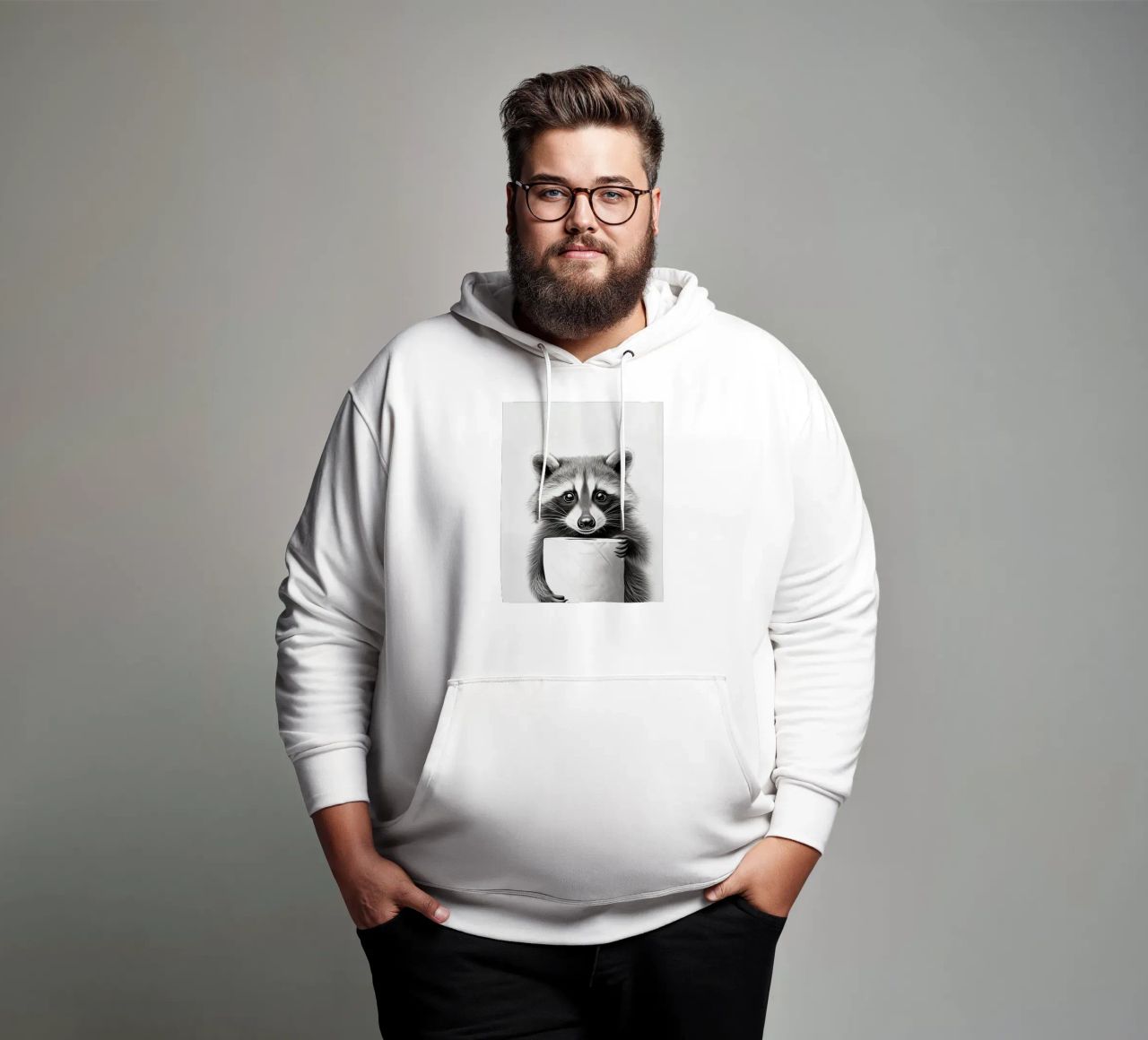 Procione felpa con cappuccio da animals_studio