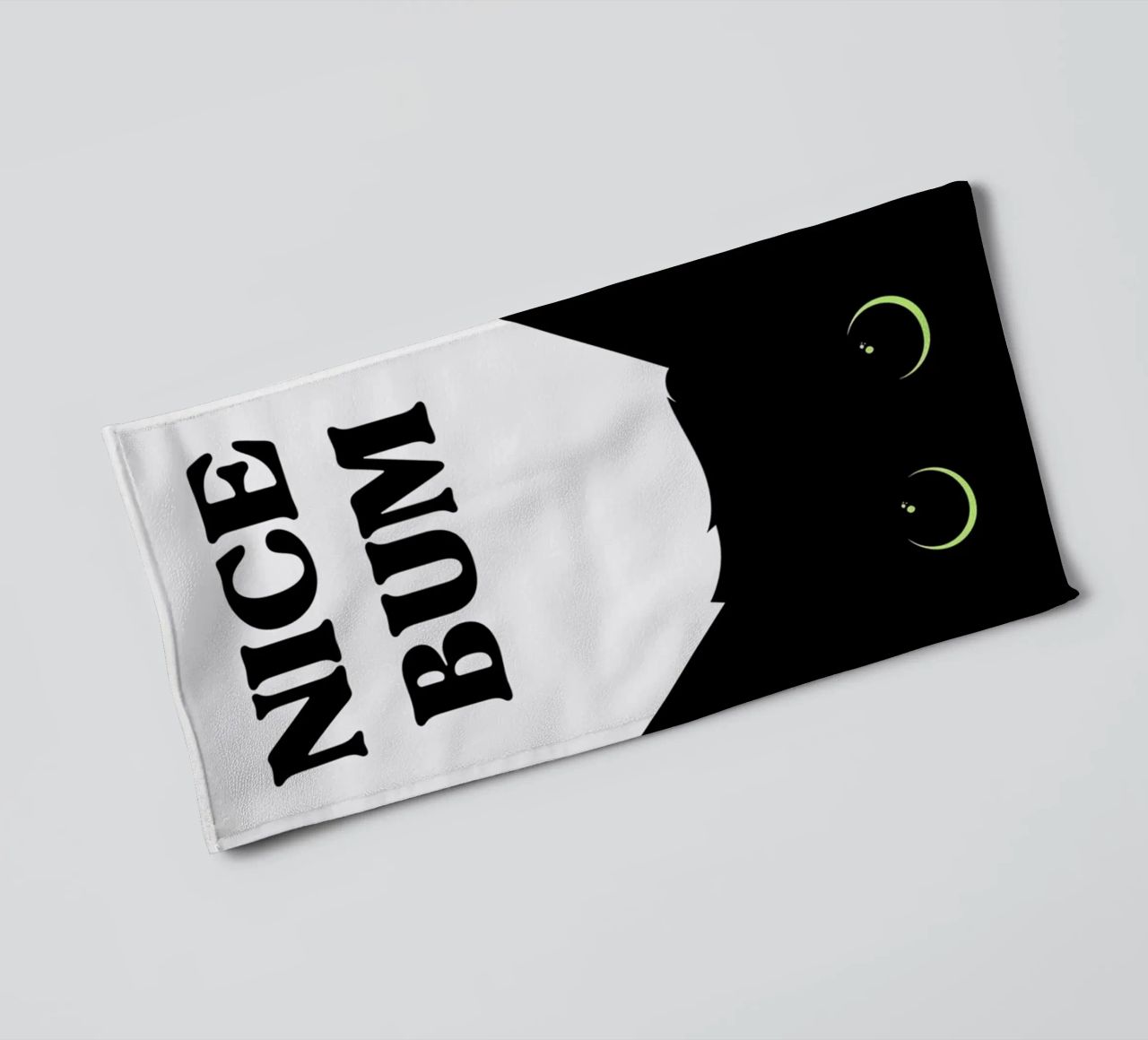 Retro Black Cat towel by animals_studio