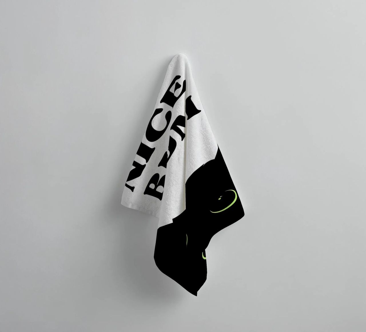 Retro Black Cat towel by animals_studio