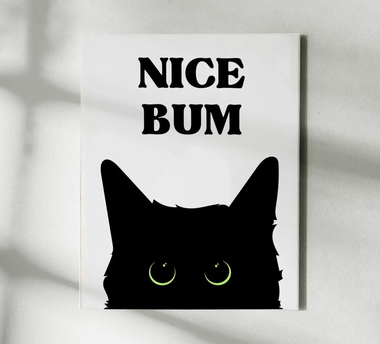 Retro zwarte kat canvas met Baklijst van animals_studio