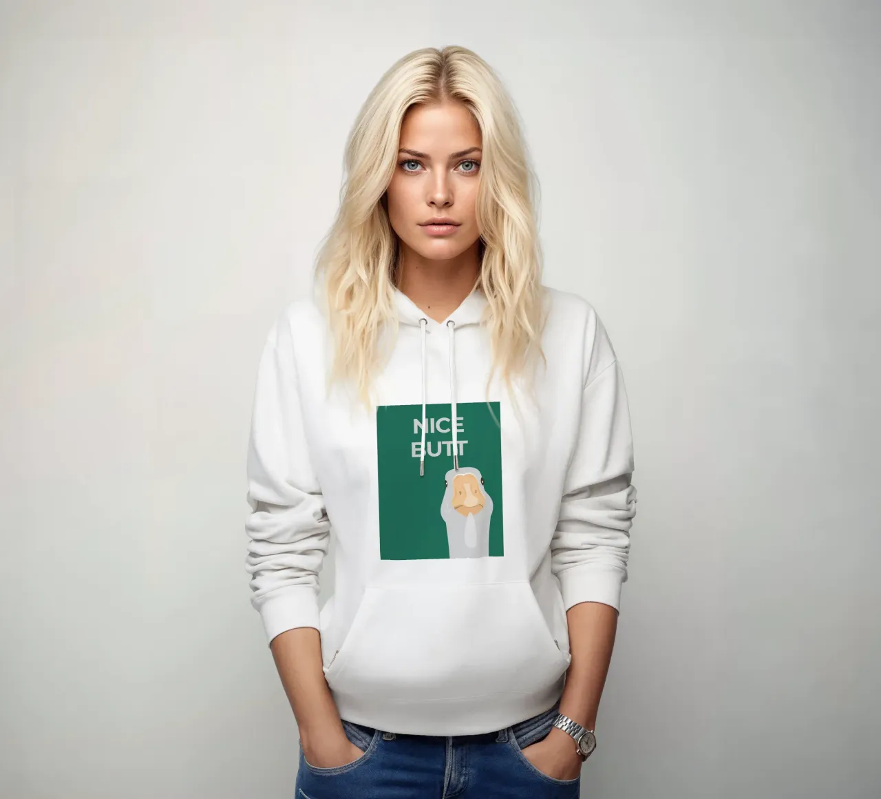 L'oca sciocca felpa con cappuccio da animals_studio