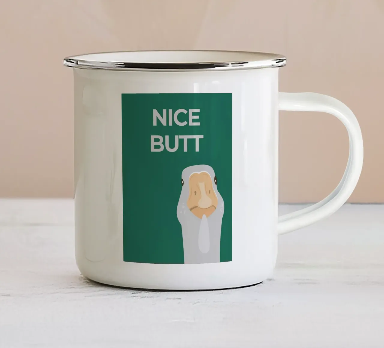Blöde Gans Emaille Tasse von animals_studio