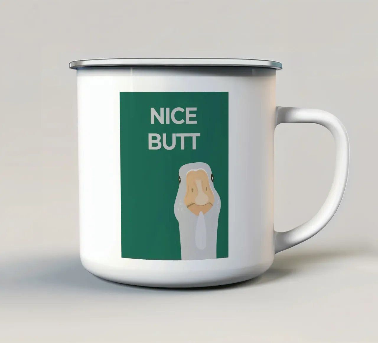 Blöde Gans Emaille Tasse von animals_studio