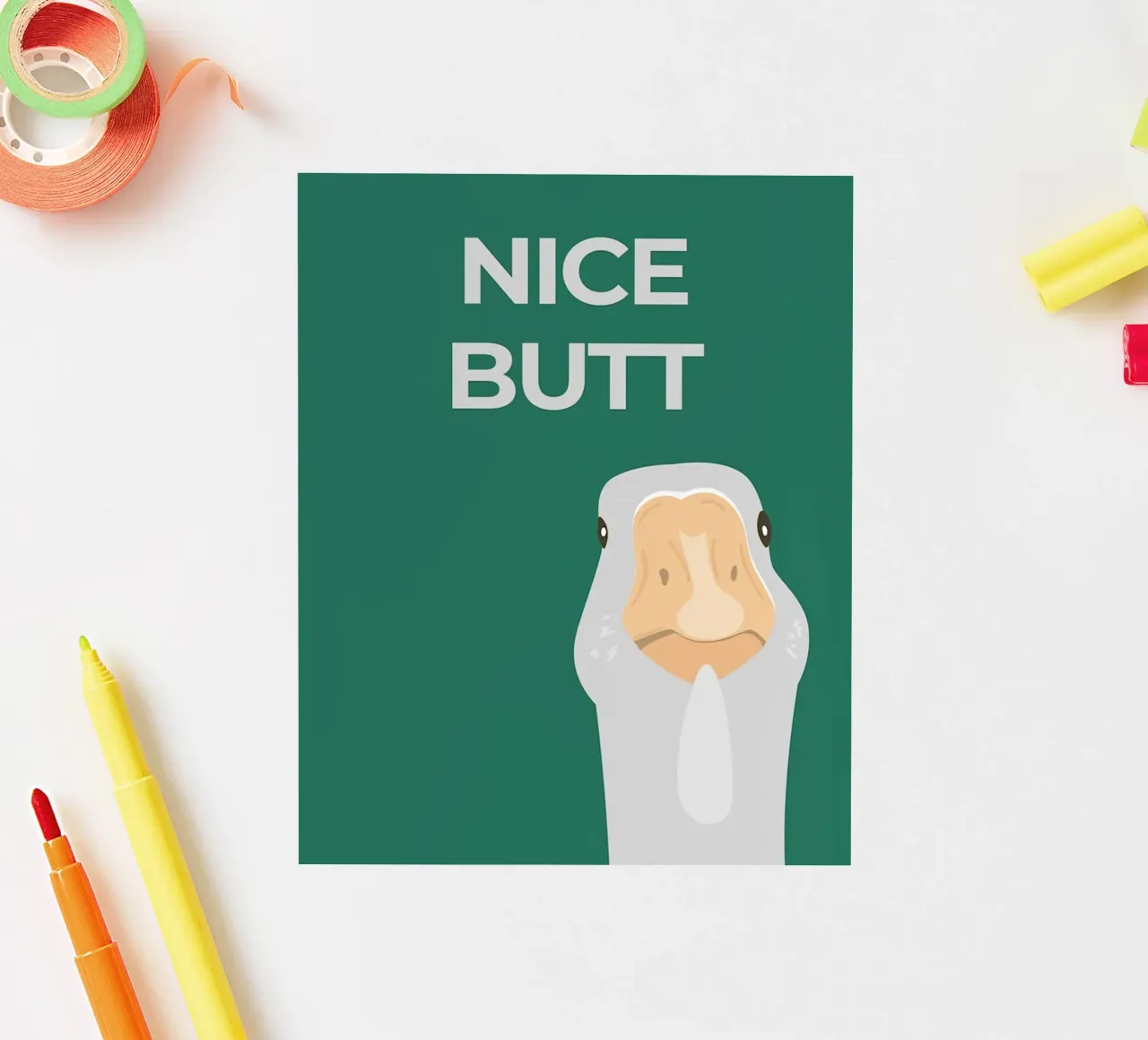 L'oca sciocca adesivo da animals_studio