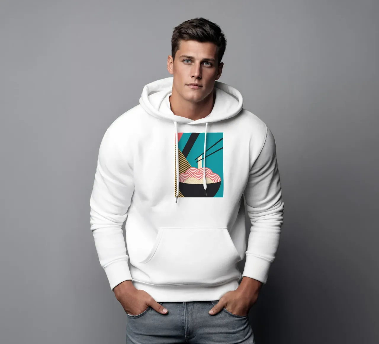 fideos vector imaginación sudadera con capucha de kamilaze