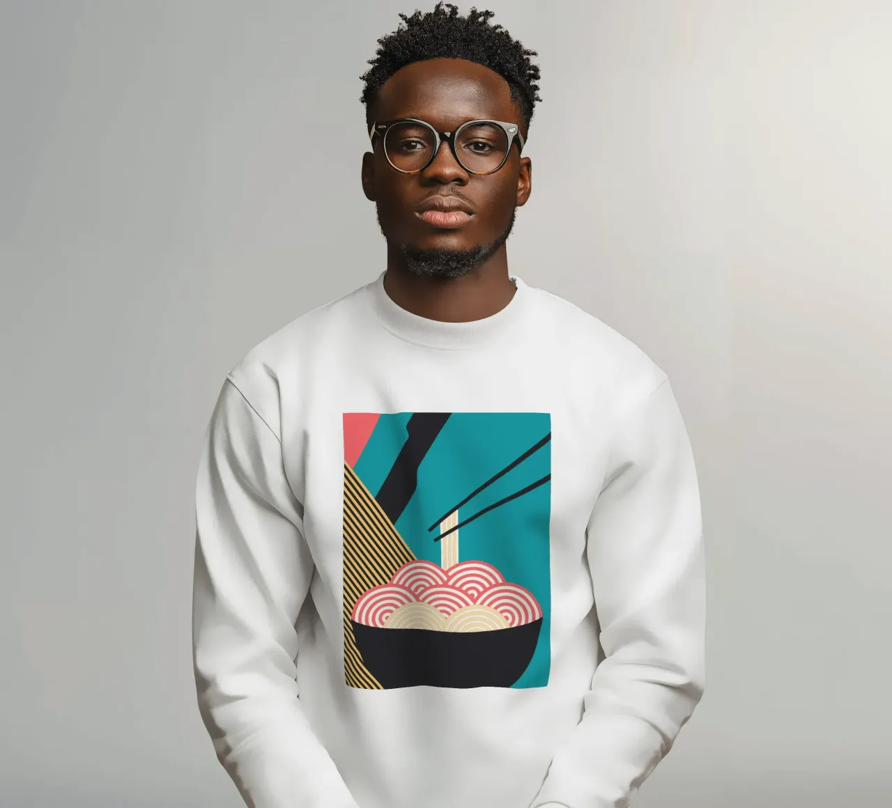 immaginazione vettoriale di noodle felpa da kamilaze