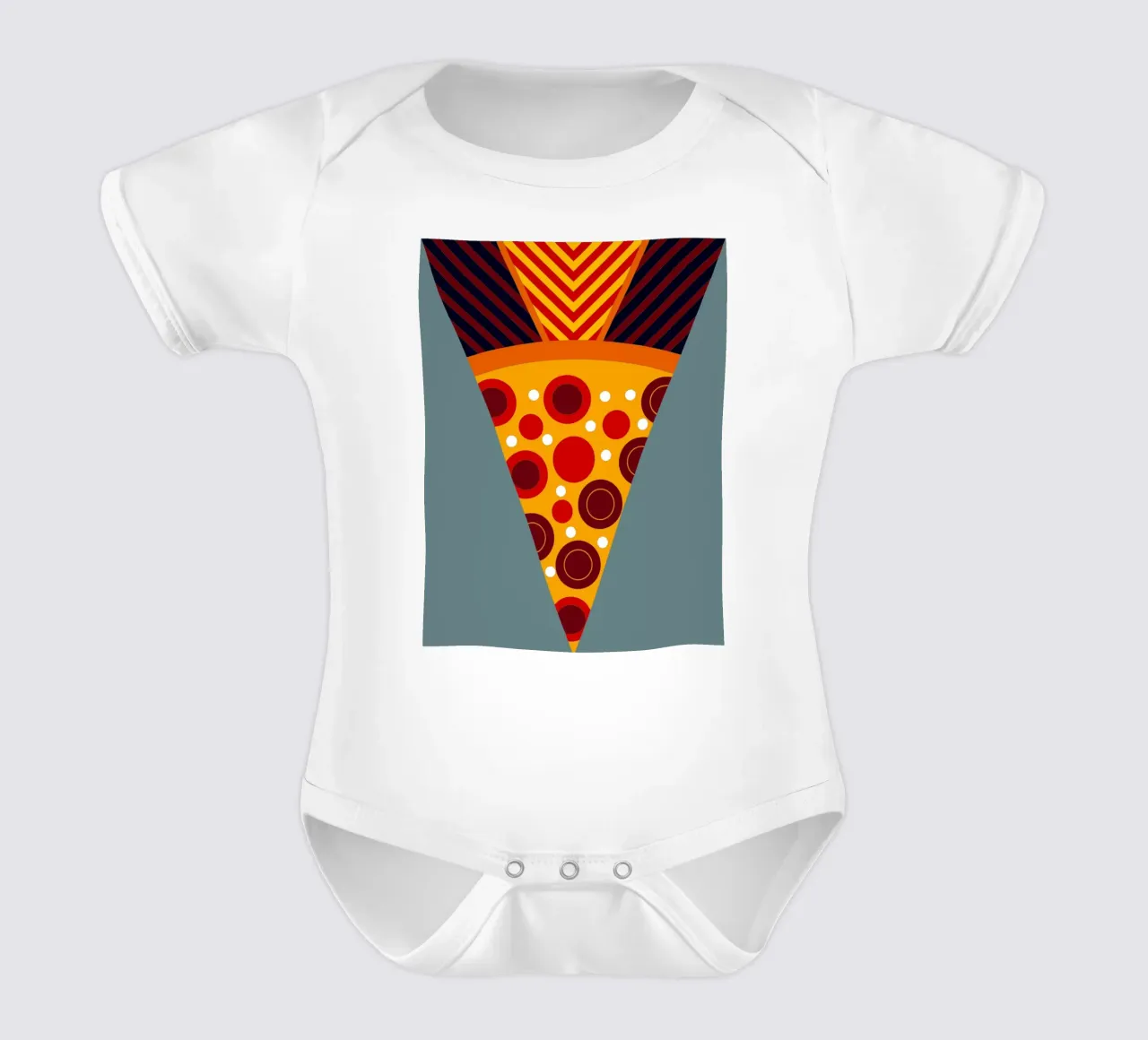 ilustración de pizza body de bebé de kamilaze