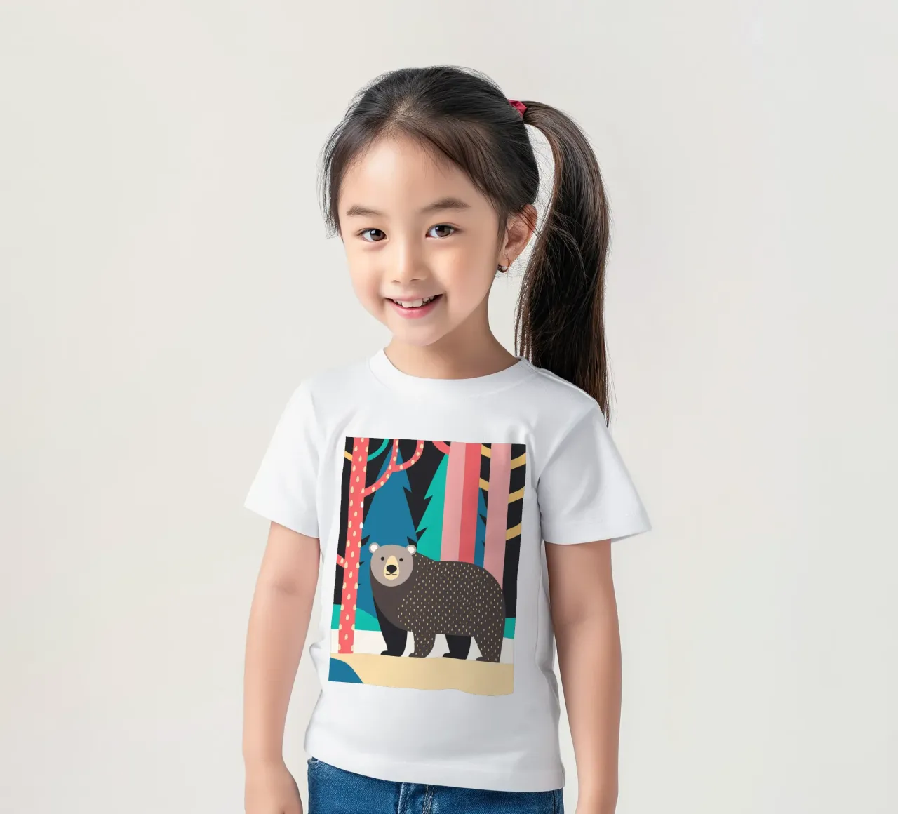 orso fantasia vettoriale t-shirt bambini da kamilaze