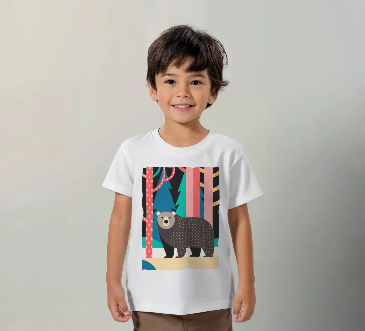 orso fantasia vettoriale t-shirt bambini da kamilaze