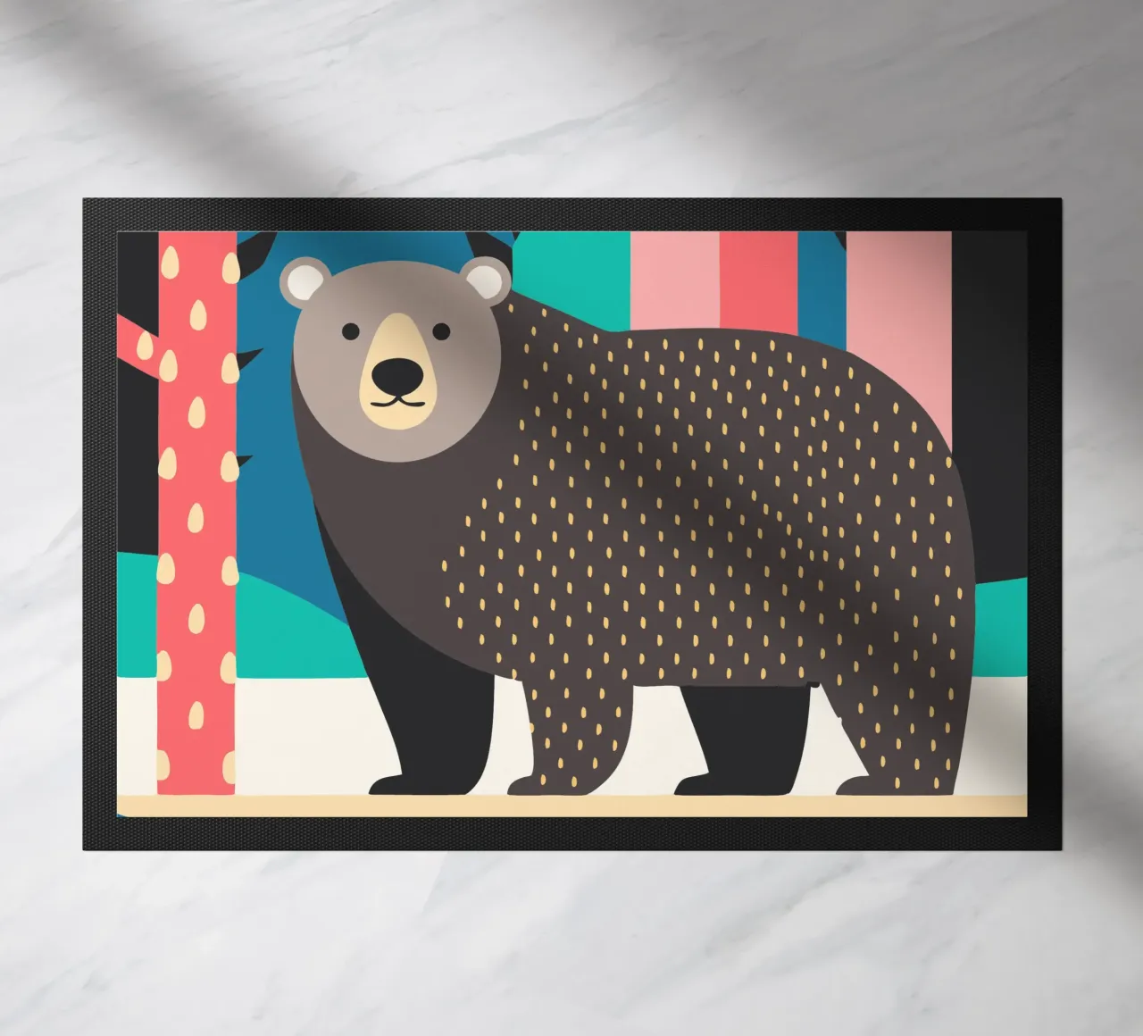 bear vector imagination doormat by kamilaze