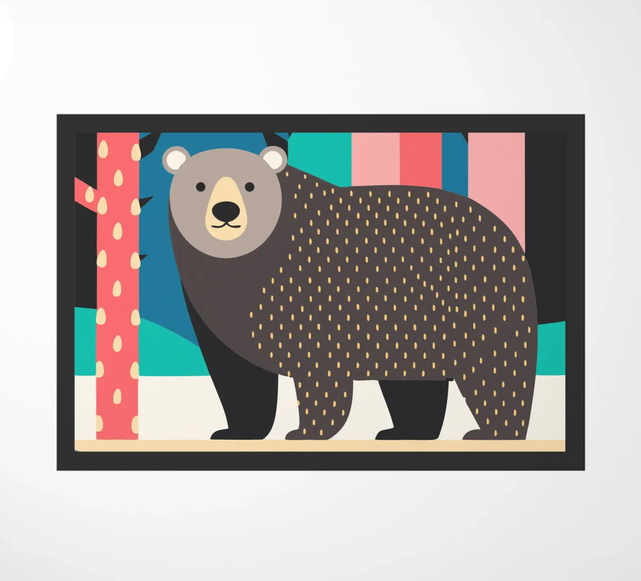 bear vector imagination doormat by kamilaze