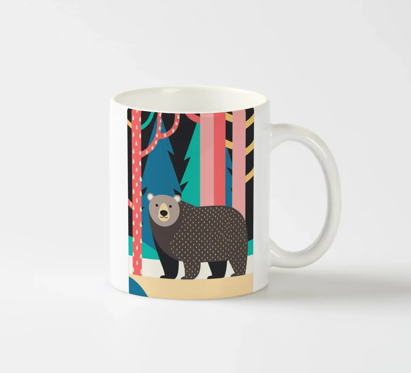 bear vector imagination ceramic mug by kamilaze