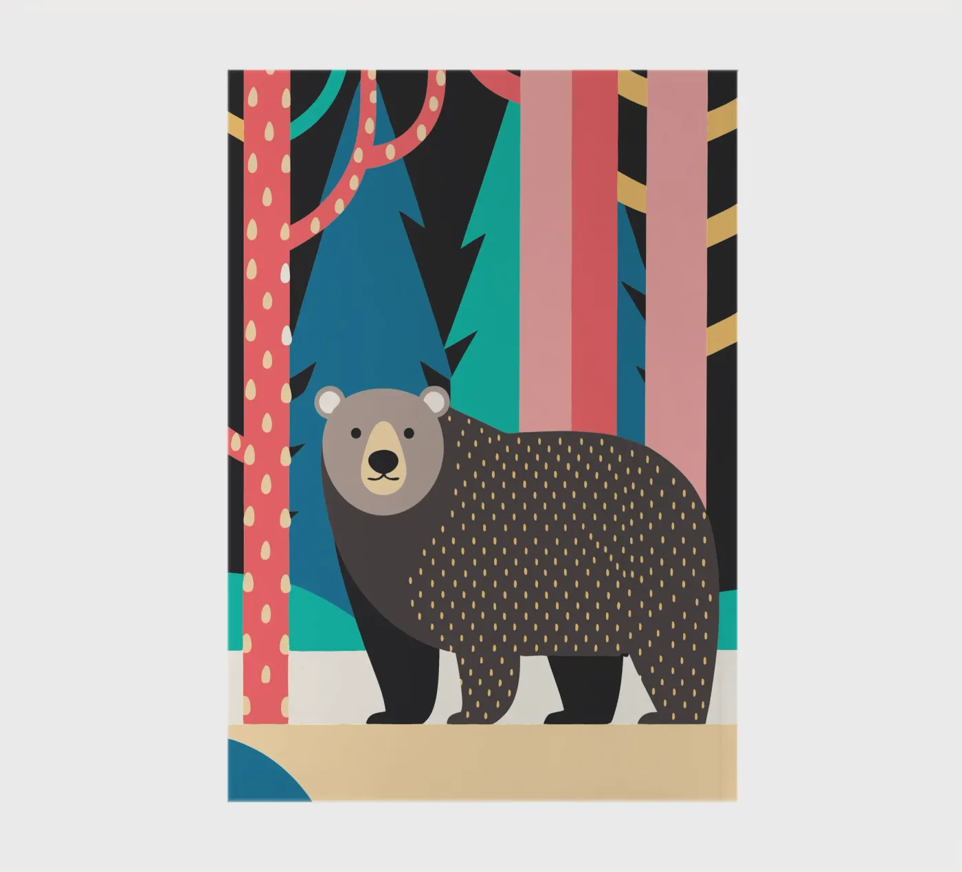 bear vector imagination notebook by kamilaze