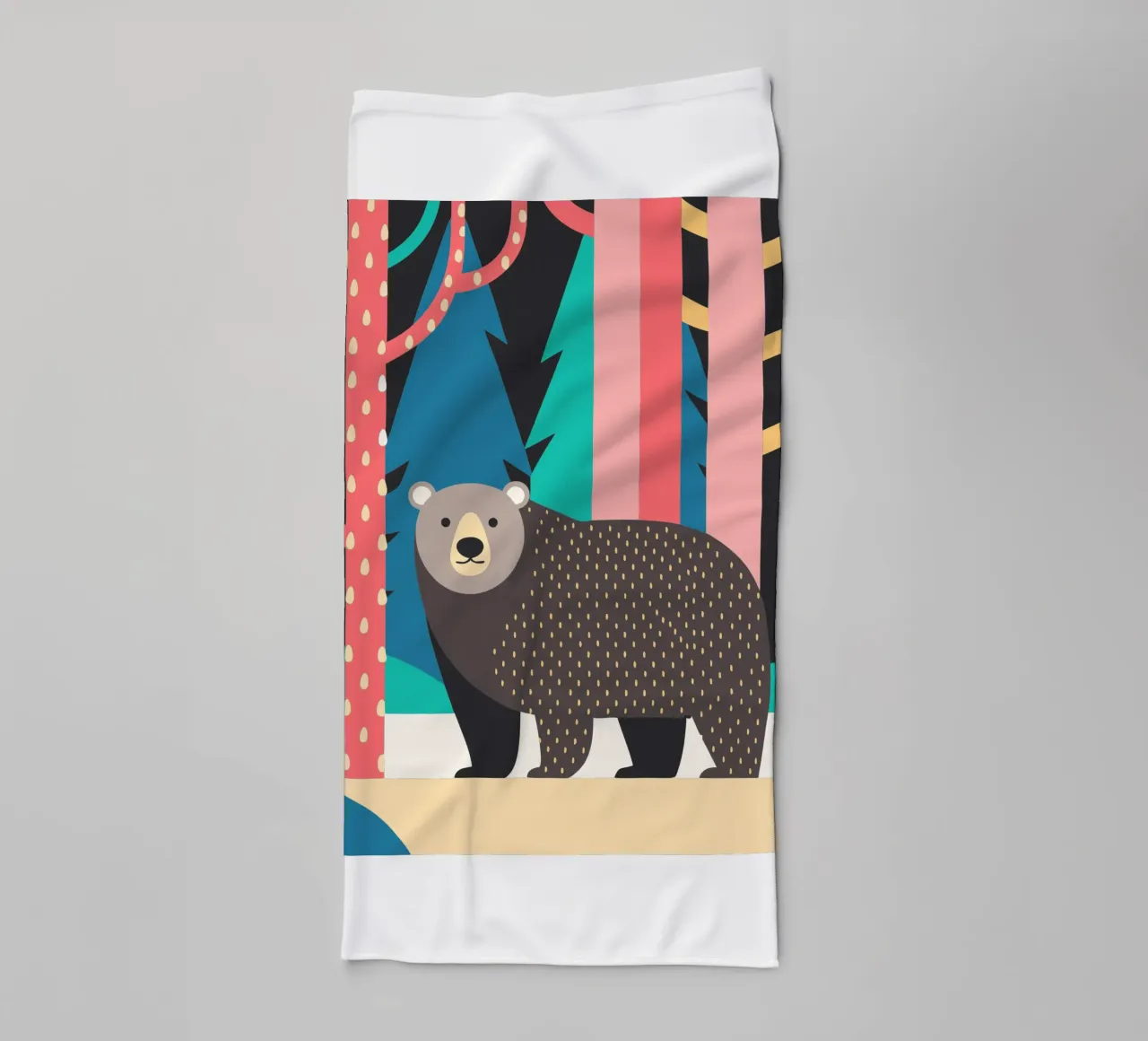 bear vector imagination towel by kamilaze