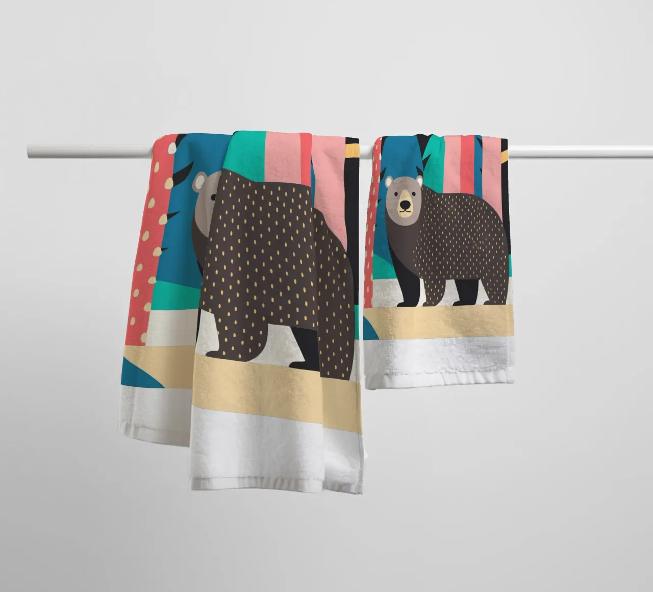 bear vector imagination towel by kamilaze