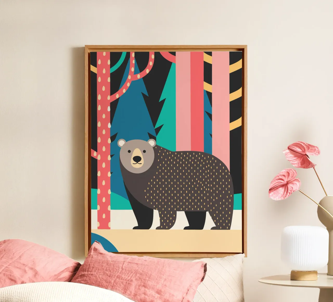 orso fantasia vettoriale tela da kamilaze