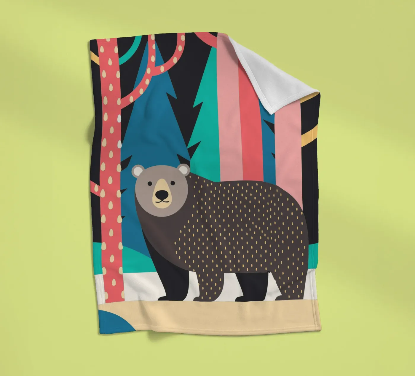 bear vector imagination fleece blanket by kamilaze