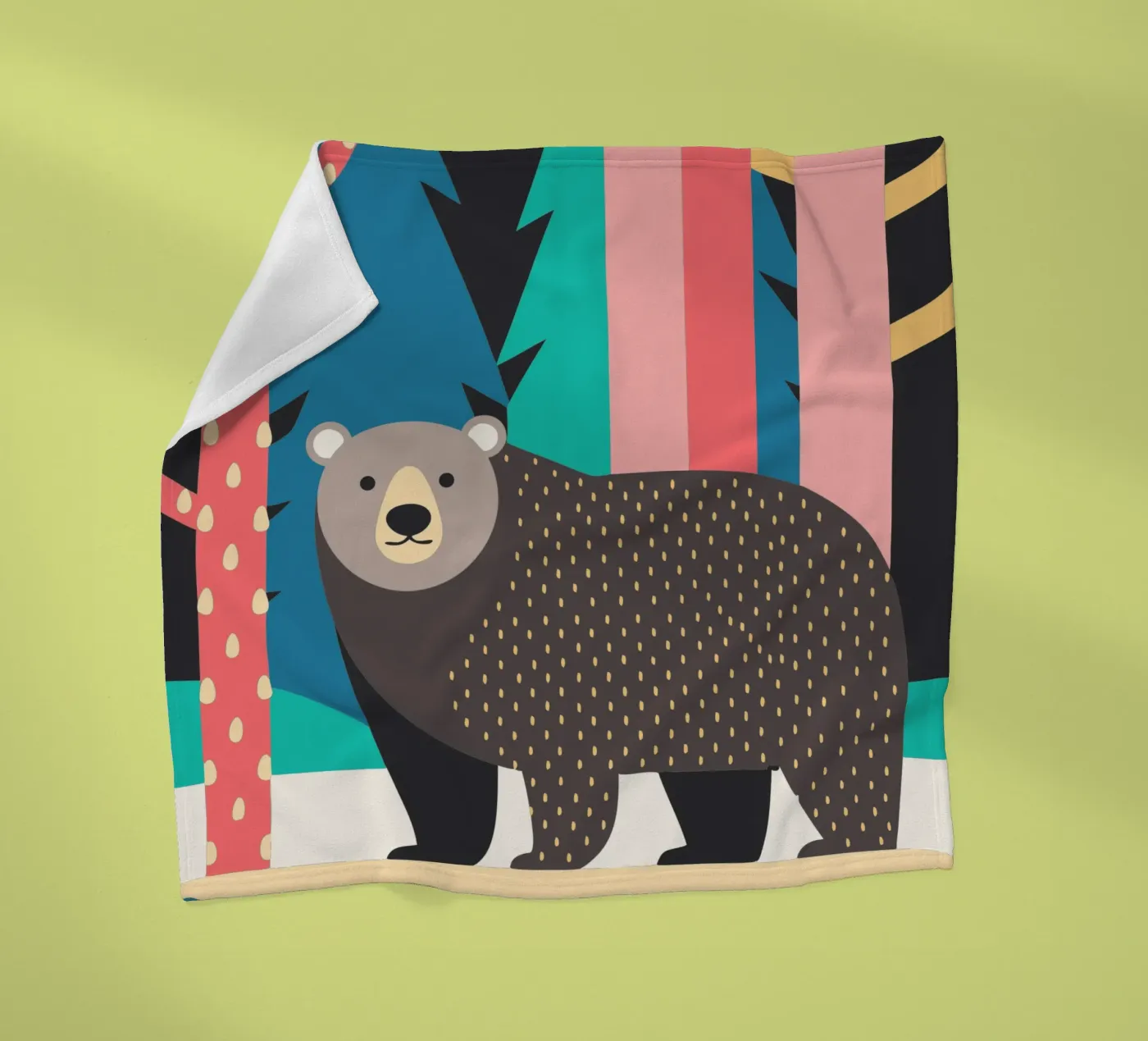 bear vector imagination fleece blanket by kamilaze