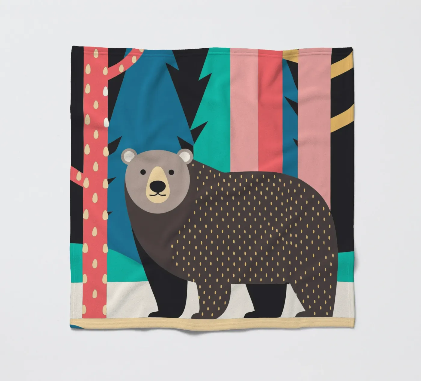 bear vector imagination fleece blanket by kamilaze