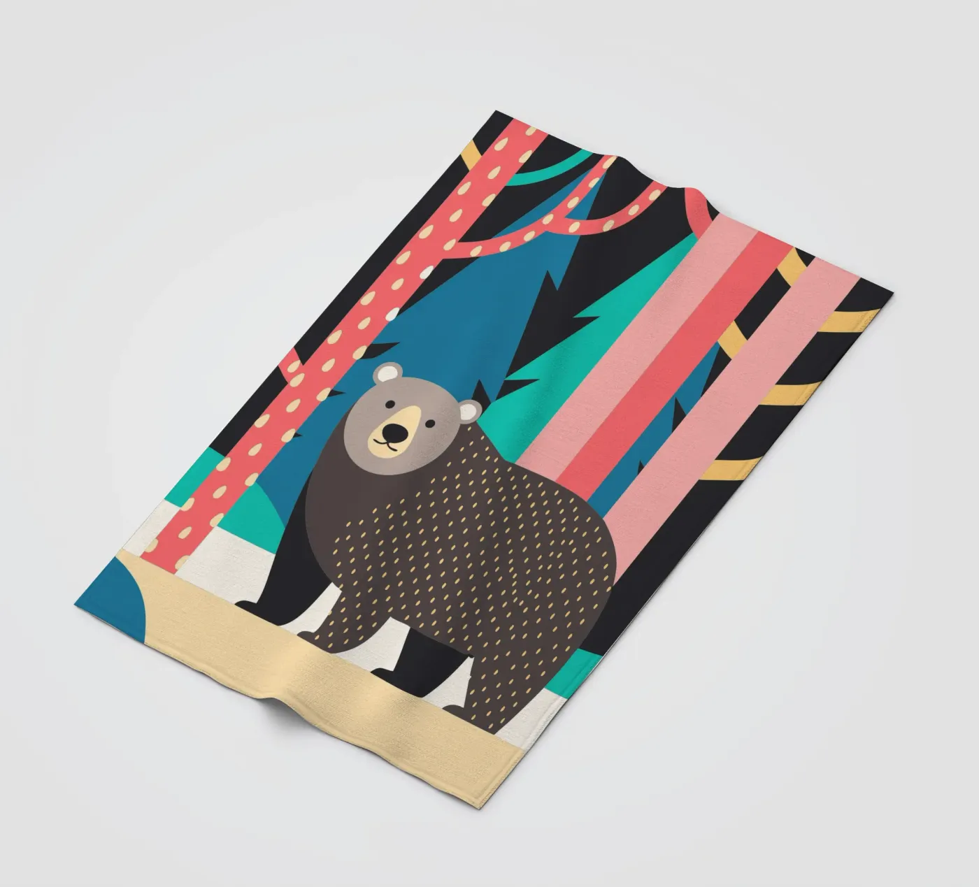 bear vector imagination fleece blanket by kamilaze