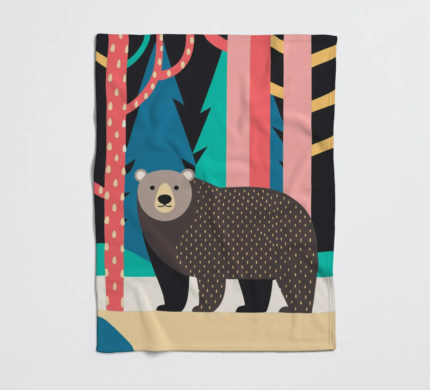 bear vector imagination fleece blanket by kamilaze