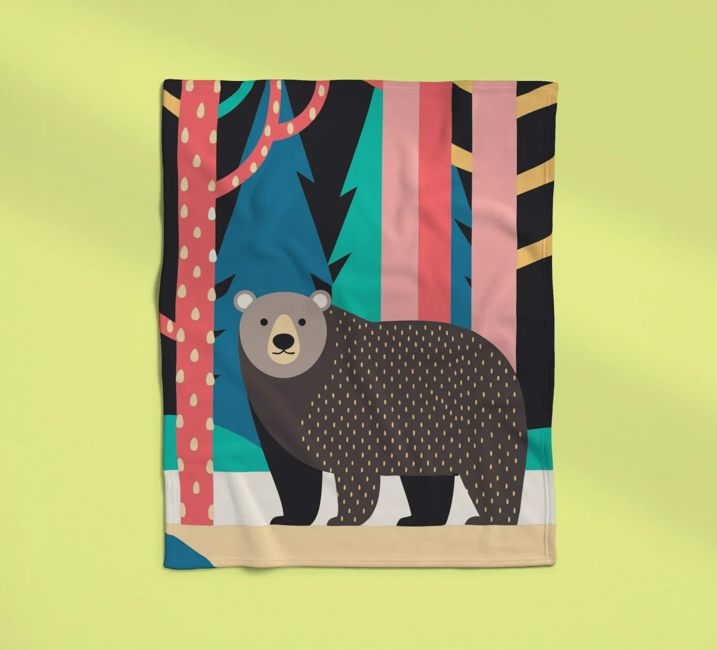 bear vector imagination fleece blanket by kamilaze