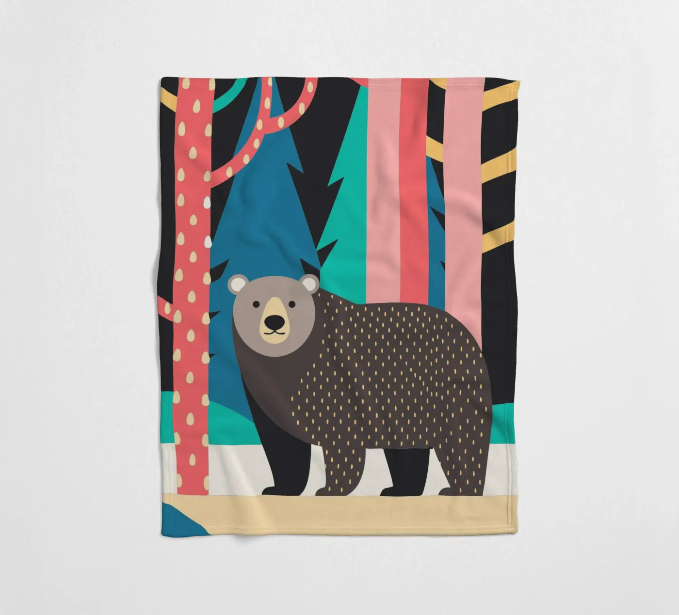 bear vector imagination fleece blanket by kamilaze