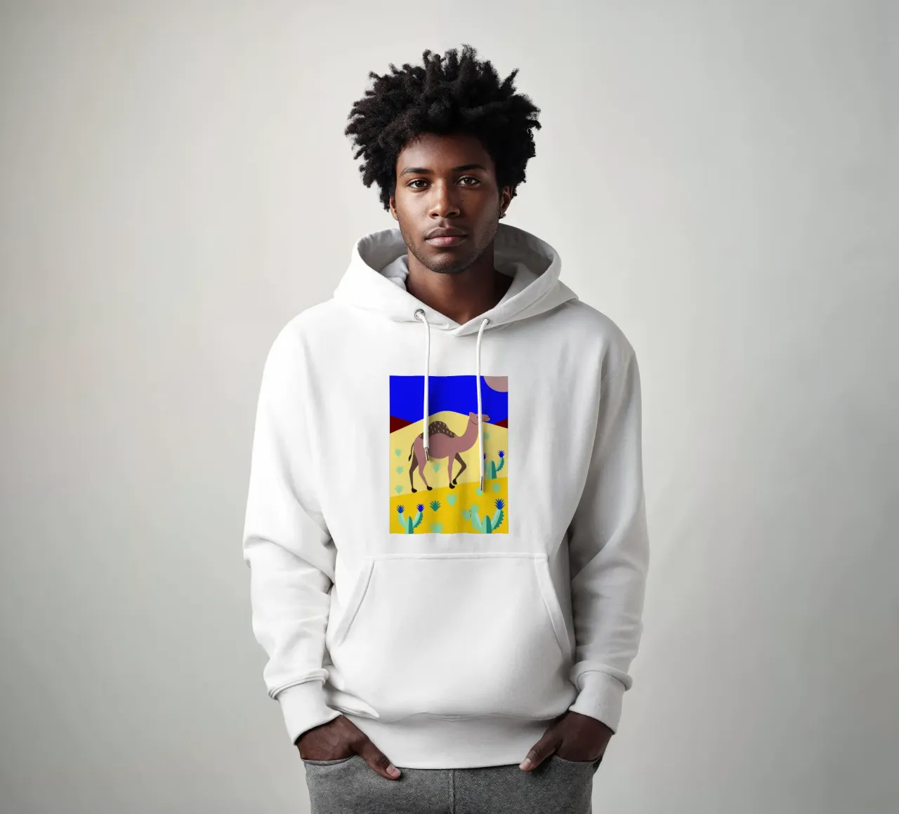 camel vector art ilustration hoodie by kamilaze