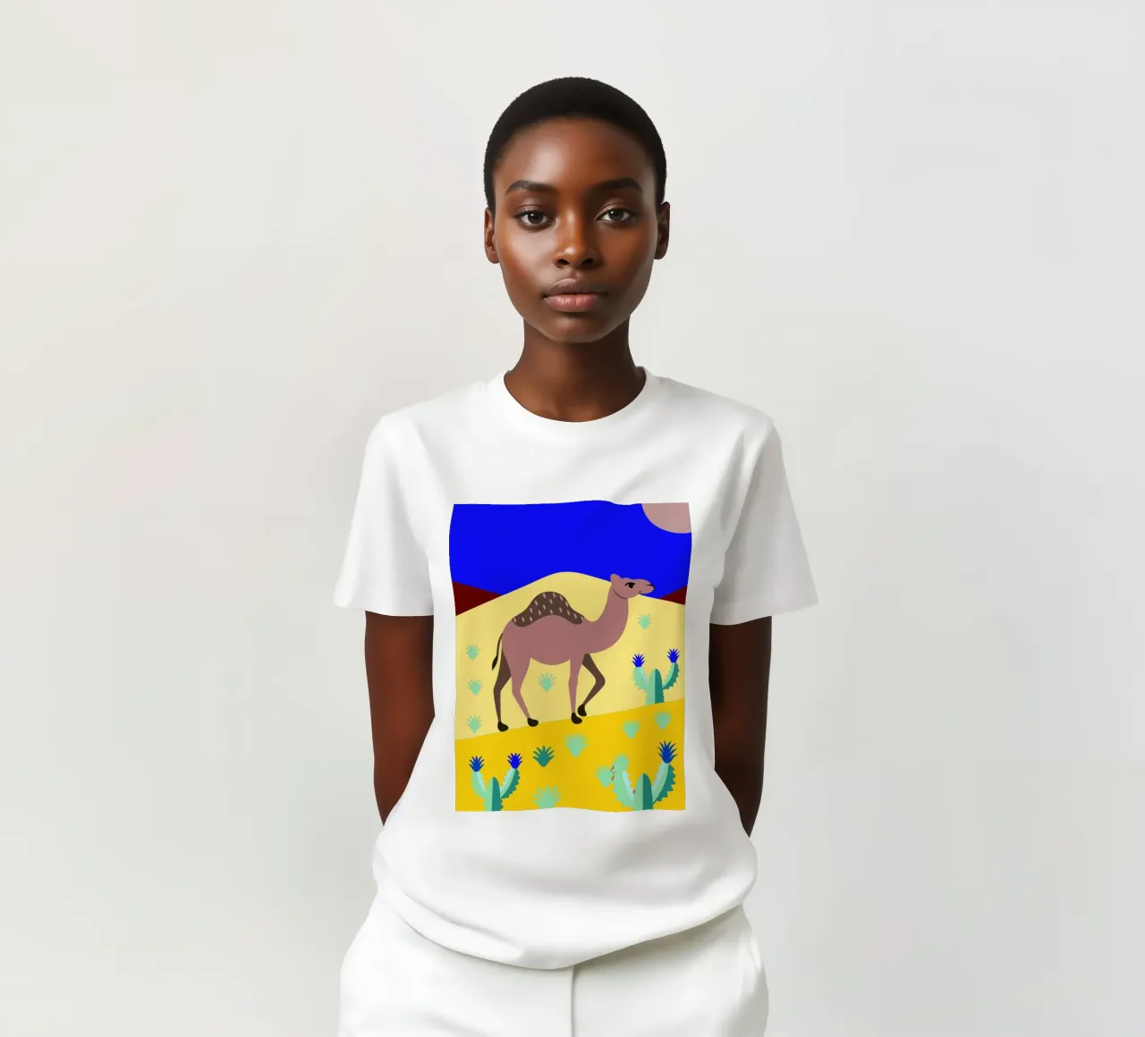 camel vector art ilustration t-shirt by kamilaze