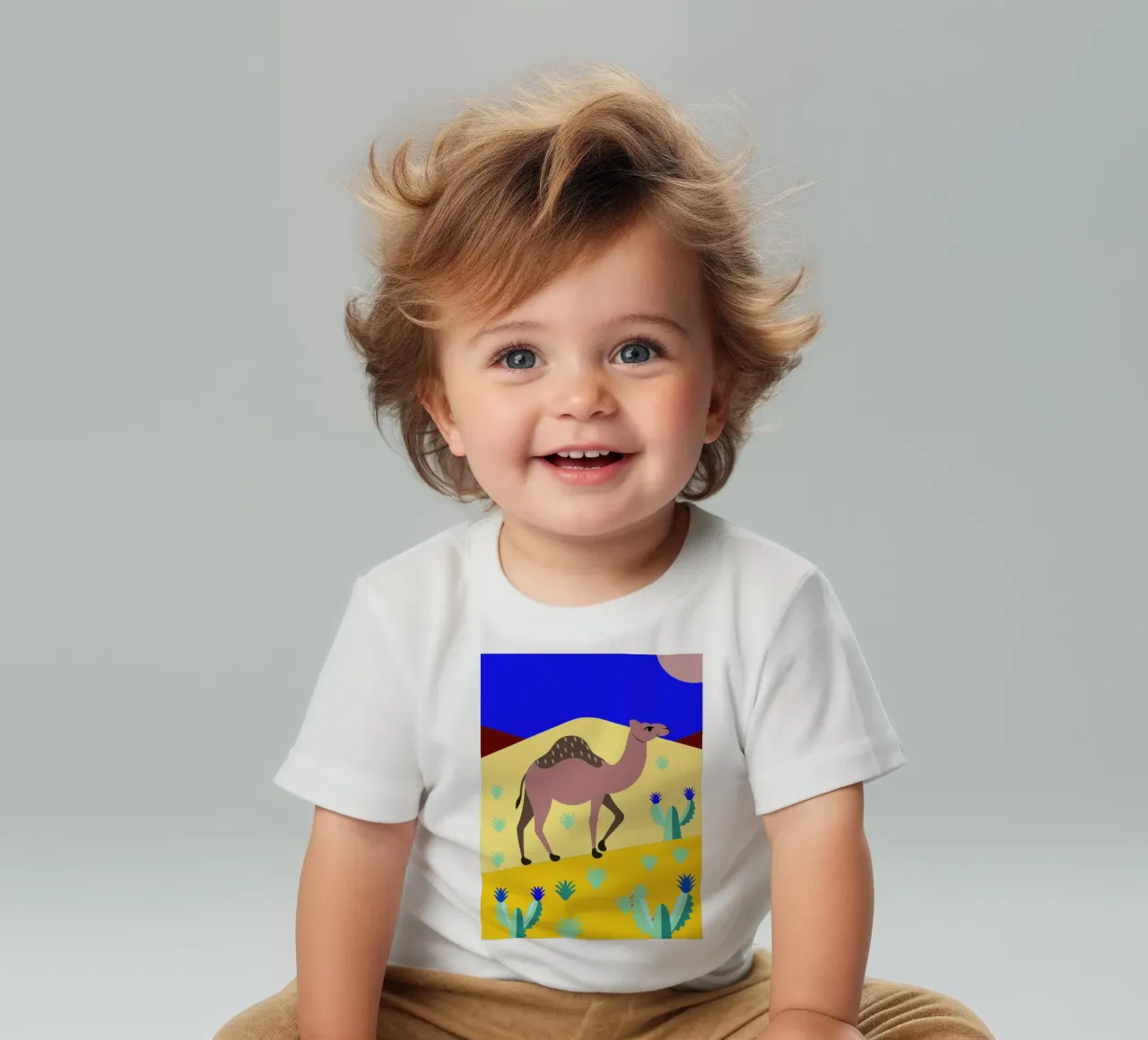 camel vector art ilustration baby t-shirt by kamilaze