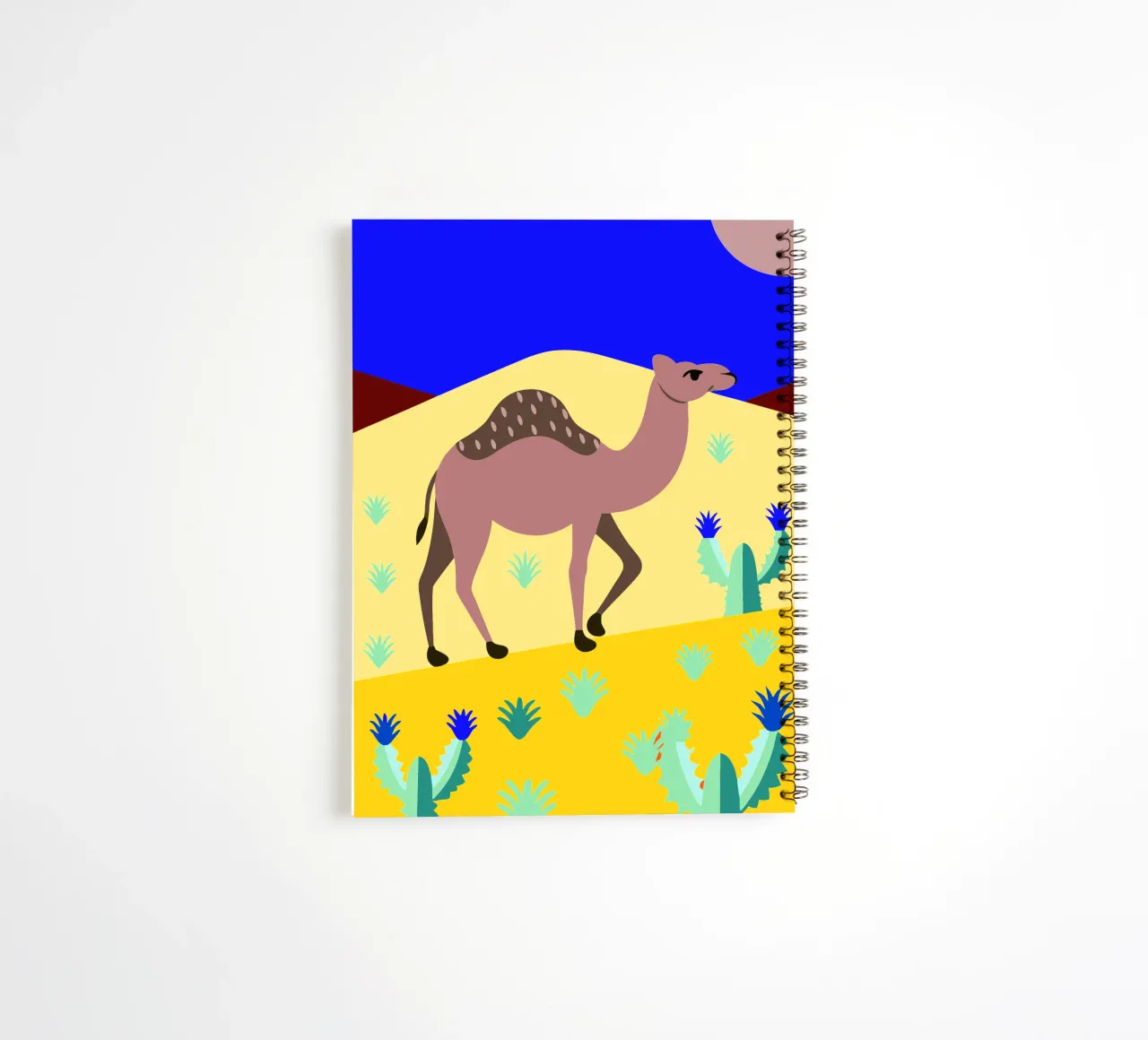 camello ilustración vectorial cuaderno de espiral de kamilaze