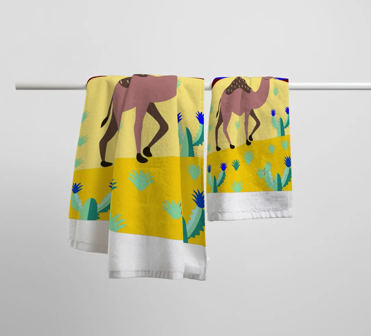 camel vector art ilustration towel by kamilaze