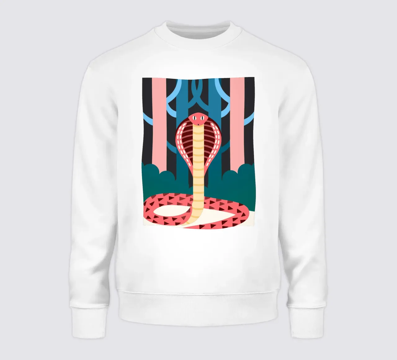 cobra slang vectorillustratie sweatshirt van kamilaze
