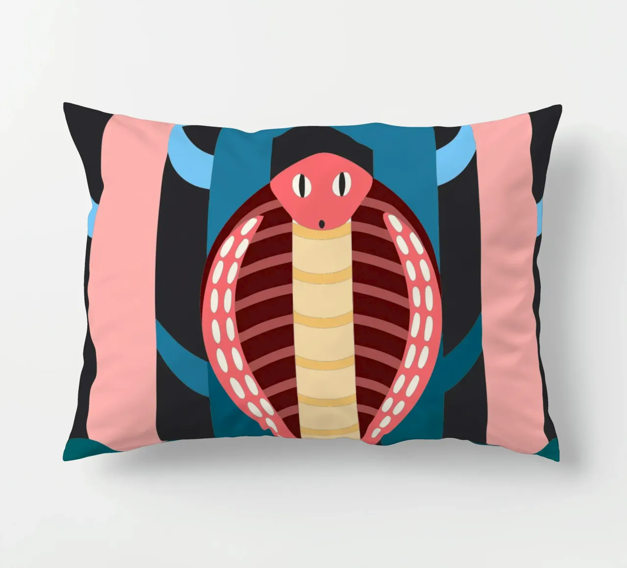 serpente cobra illustrazione vettoriale cuscino da kamilaze