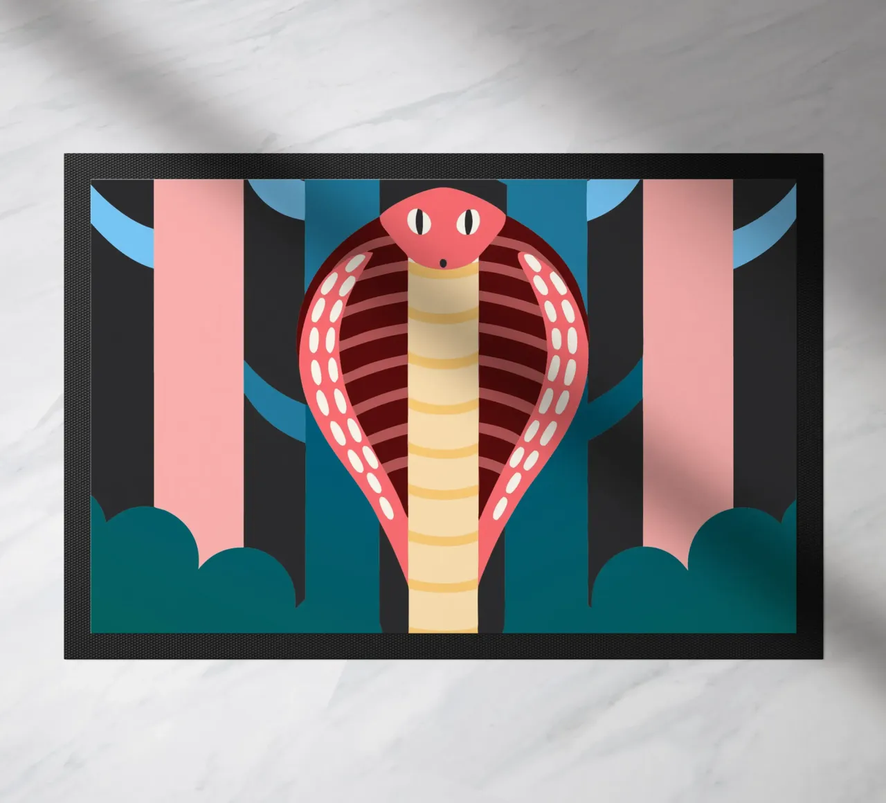 serpente cobra illustrazione vettoriale zerbino da kamilaze