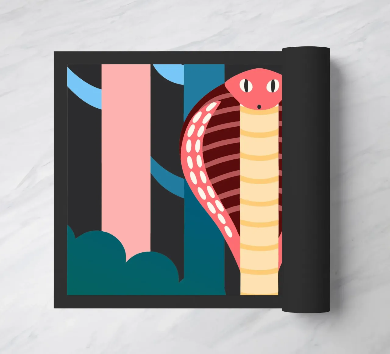 serpente cobra illustrazione vettoriale zerbino da kamilaze