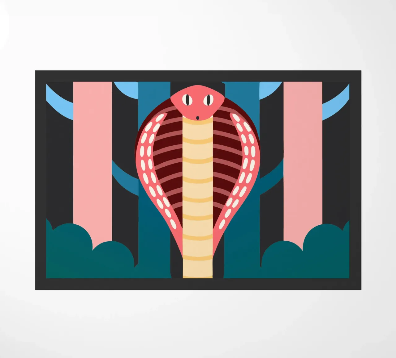 serpente cobra illustrazione vettoriale zerbino da kamilaze