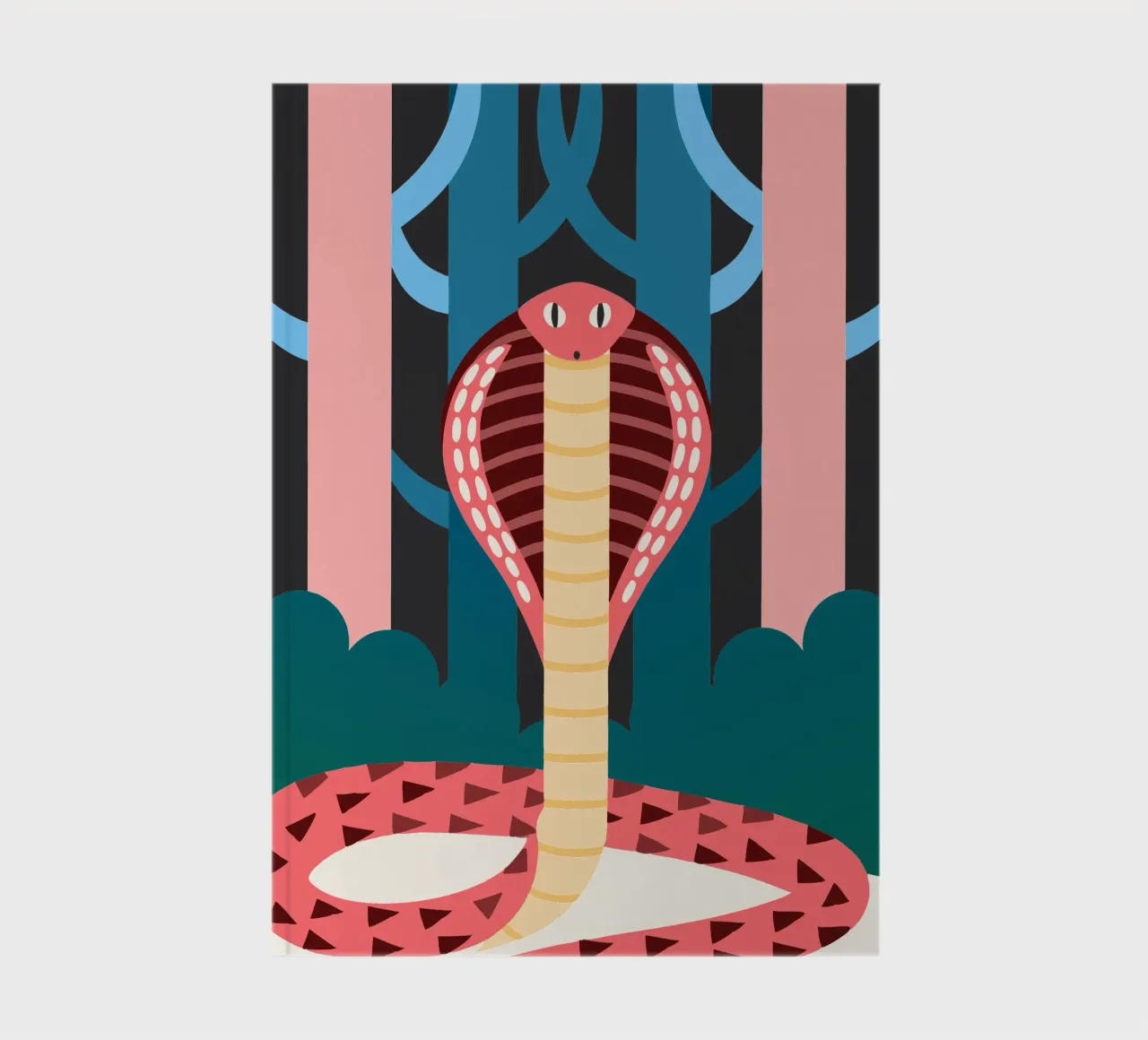 cobra snake vector ilustration notebook by kamilaze