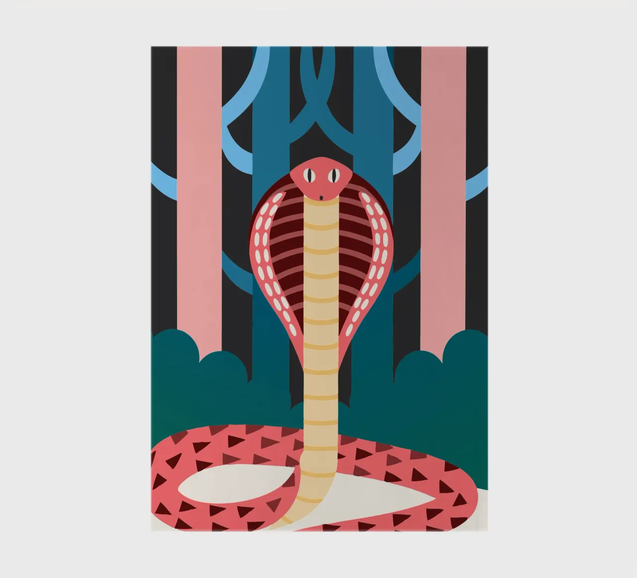 cobra snake vector ilustration notebook by kamilaze