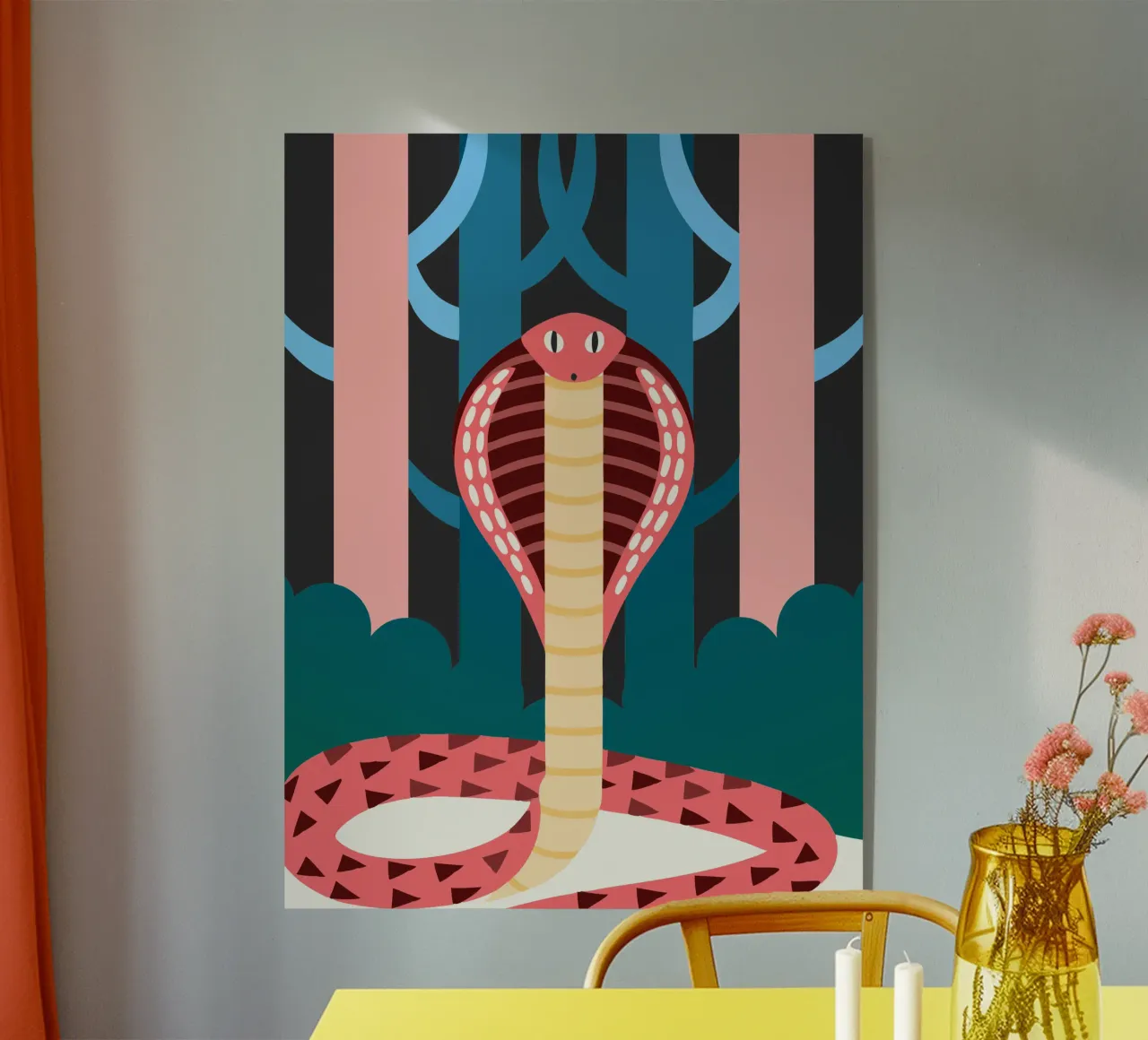 serpente cobra illustrazione vettoriale plexiglass da kamilaze