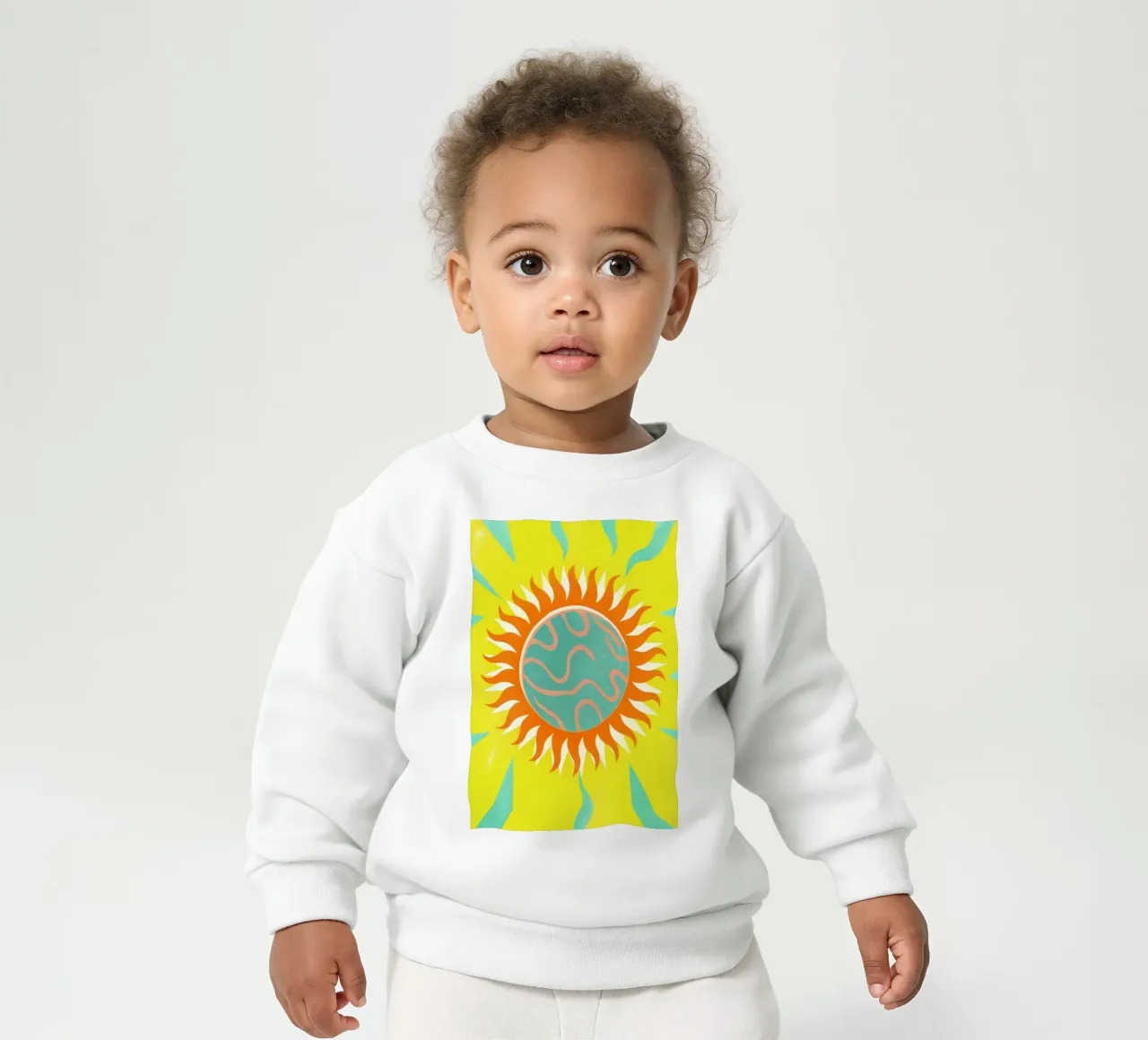 sol caliente ilustración vectorial sudadera de bebé de kamilaze