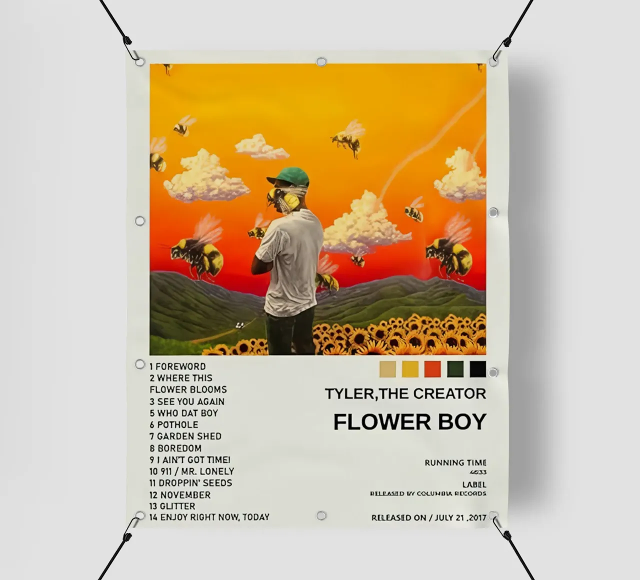 Ragazzo in fiore telo in pvc da Musc-Fav