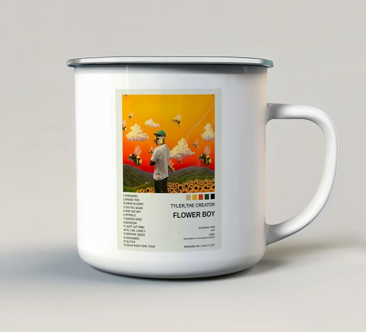 Ragazzo in fiore tazza in smalto da Musc-Fav
