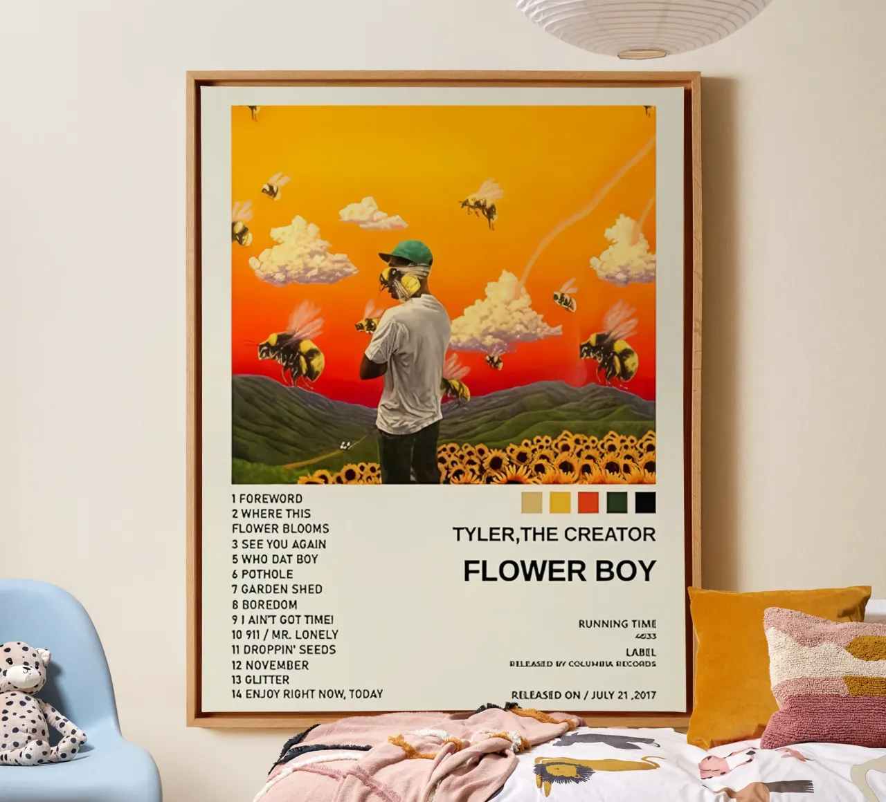 Ragazzo in fiore tela con Cornice a cassetta da Musc-Fav