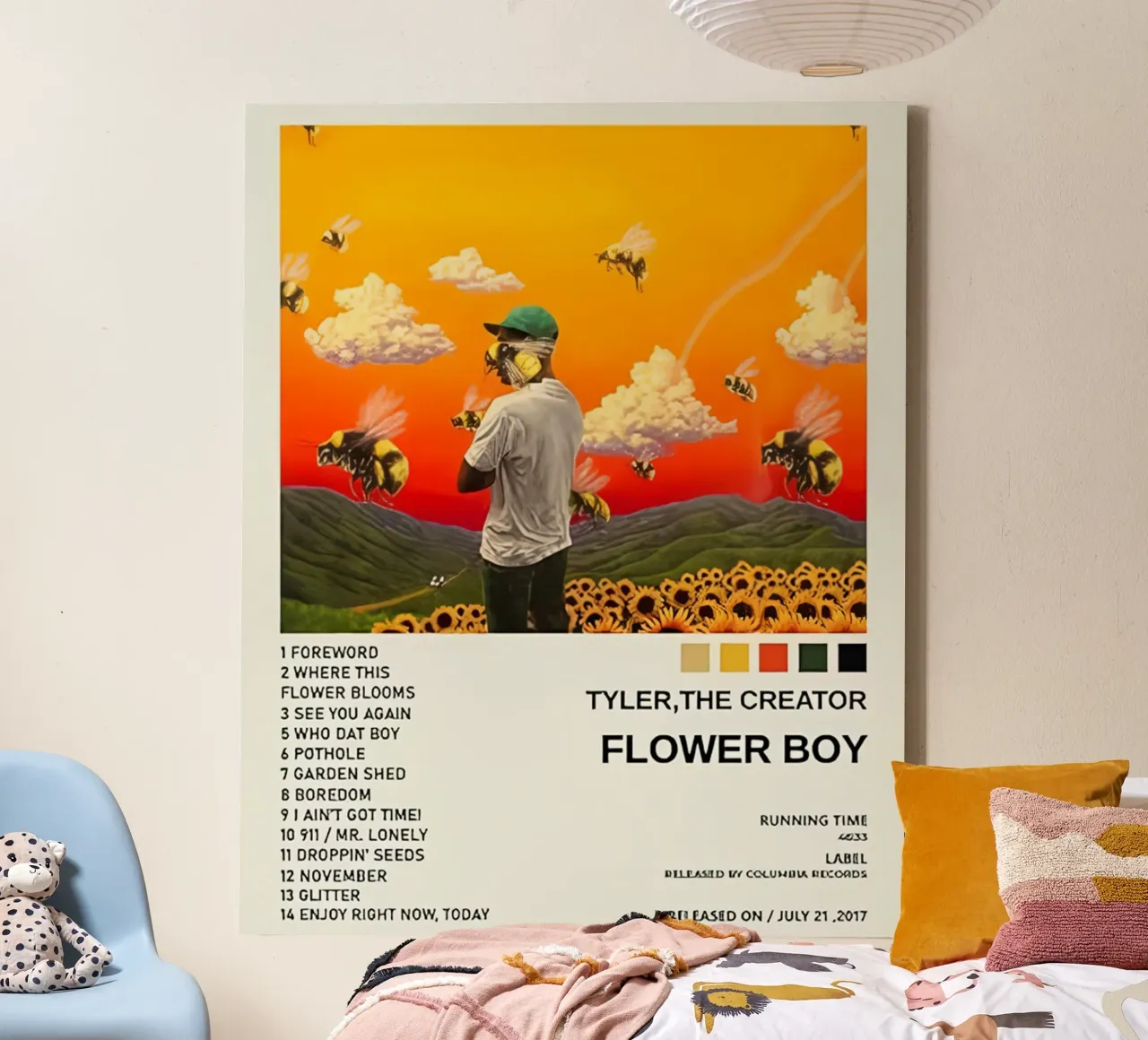 Ragazzo in fiore tela con Cornice a cassetta da Musc-Fav