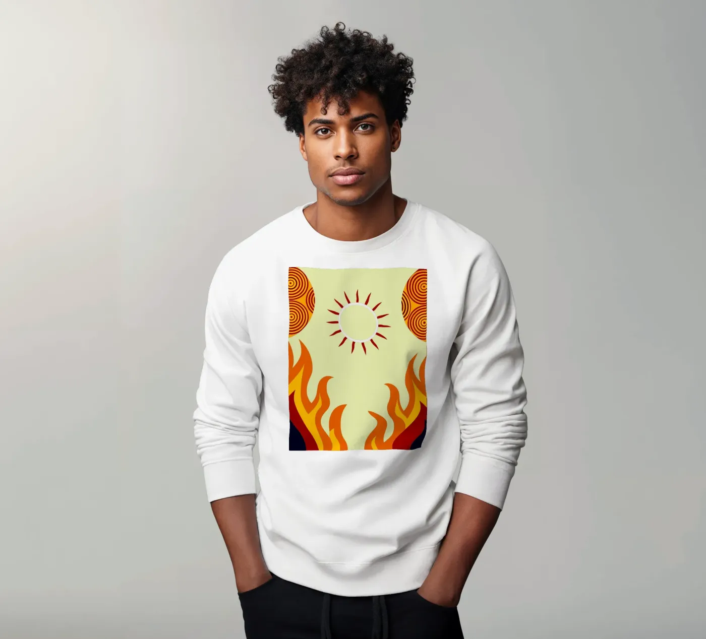 immaginazione vettoriale del sole felpa da kamilaze