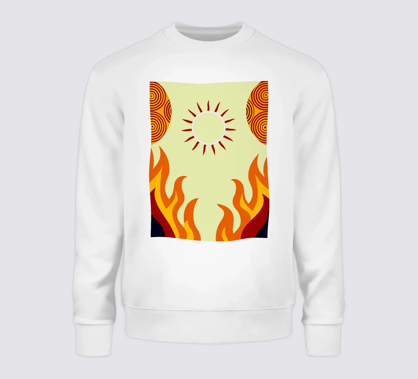 immaginazione vettoriale del sole felpa da kamilaze