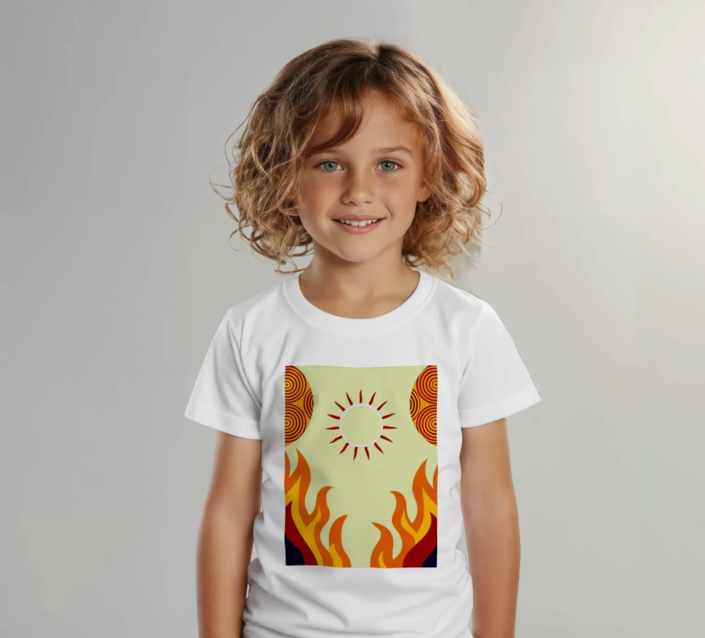 immaginazione vettoriale del sole t-shirt bambini da kamilaze