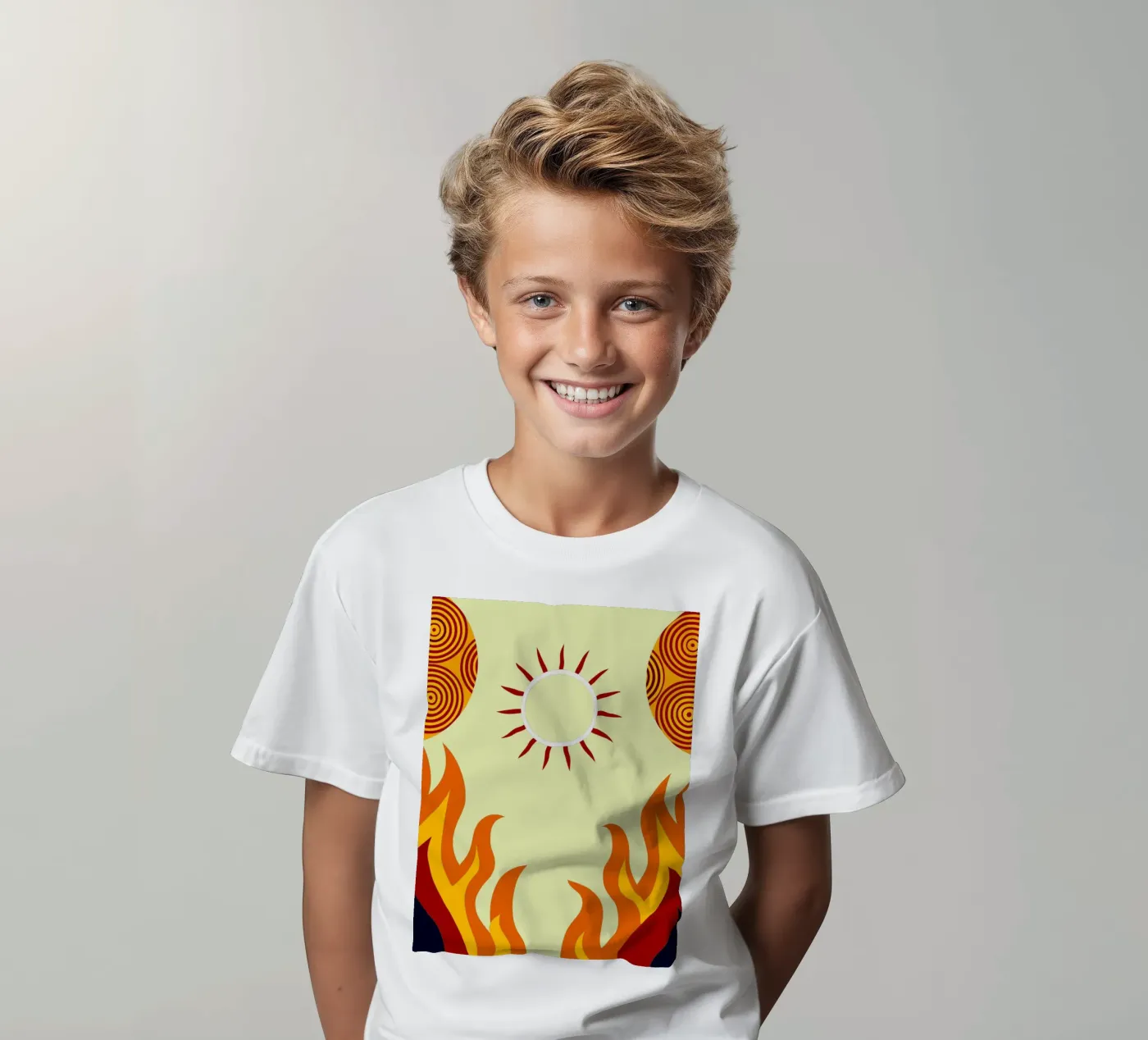 immaginazione vettoriale del sole t-shirt bambini da kamilaze